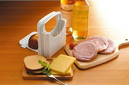 Miniatura 7 de Cortadora de pan Plegable con 5 moldes de diferentes espesores, adecuado para sándwich de pan de bagel casero