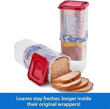 Transparent Bread Box Plastic -Keeping Toast Storage Holder with Lid Bread Crisper Bread Storage Container, C