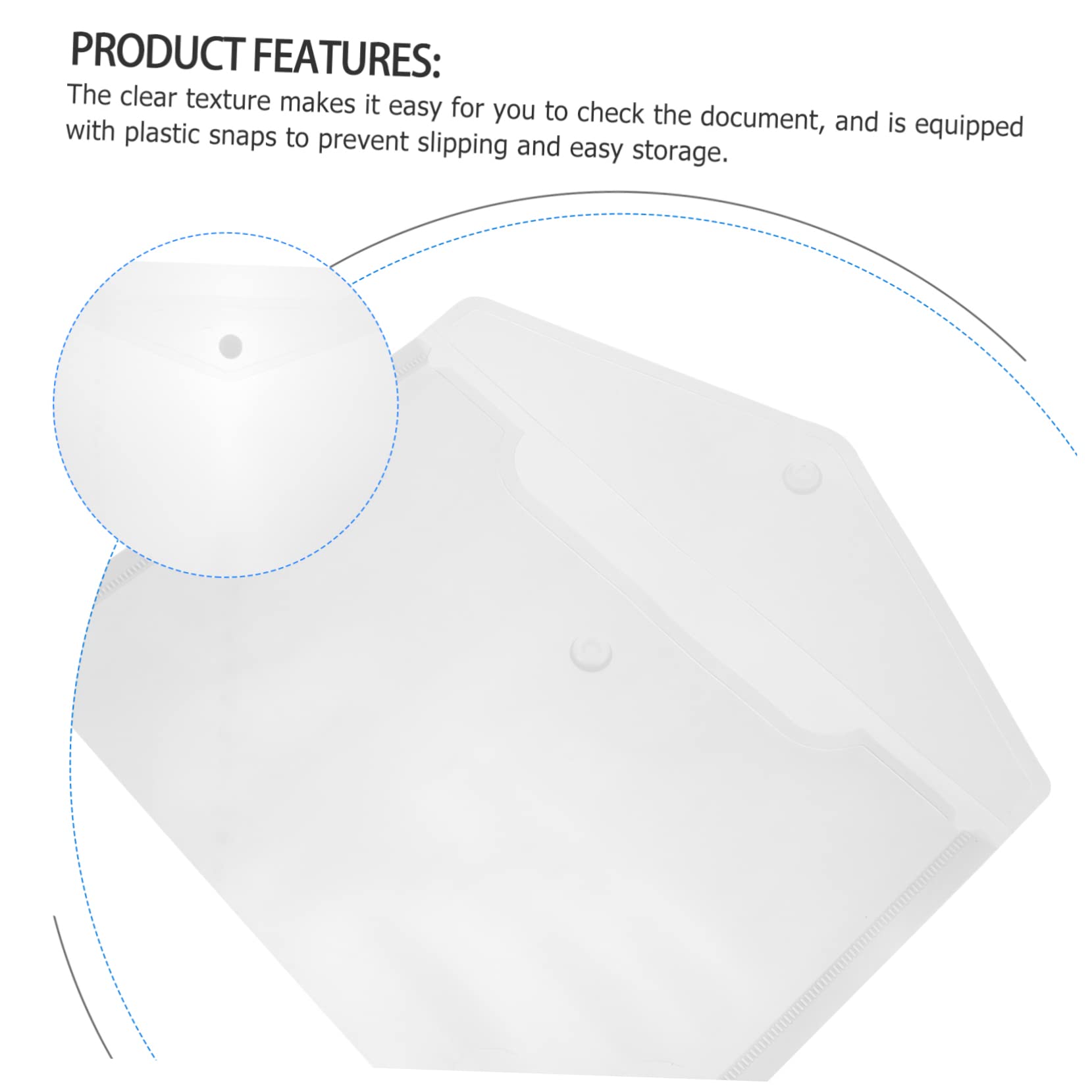 40 Stück Transparente Dokumententaschen aus Kunststoff A4 mit Praktischem Druckknopf Leichtes und Tragbares Design für Büro und Schule