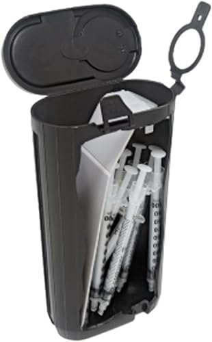 Miniatura 8 de Secure Sharps - Recipientes de bolsillo para objetos Sharps pequeños, 8.5 fl oz, negro (caja de 100)