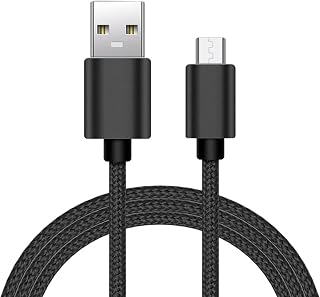 MOBISTAR Micro USB Cable 2M, Android USB to Micro 2.4 Cable Nylon Braided Tangle-Free Micro Charging Cable For Samsung S7/S6/S5, Motorola, Nokia, Sony, PS4 (2m, Black)