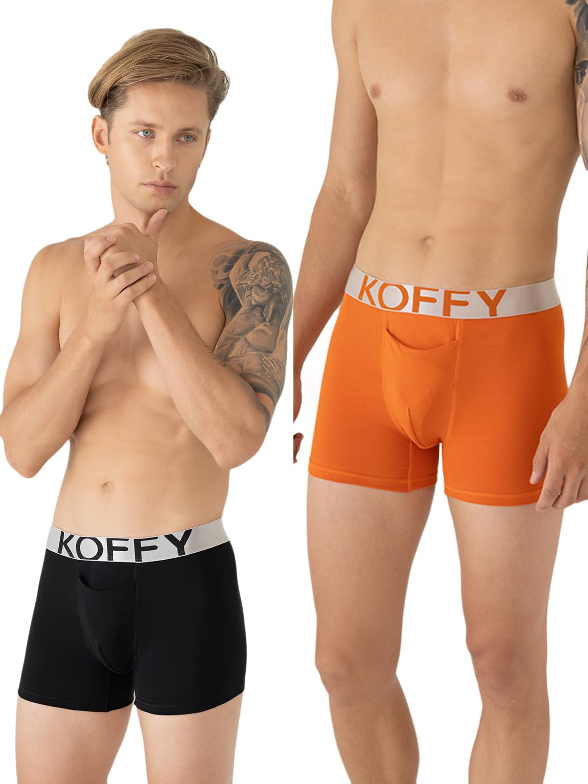 koffy Men’s Malleable Cotton Lycra Long Trunk with Minus Cutting Pouch I Wrinkle Free I Moisture Wicking Technology-picture-24