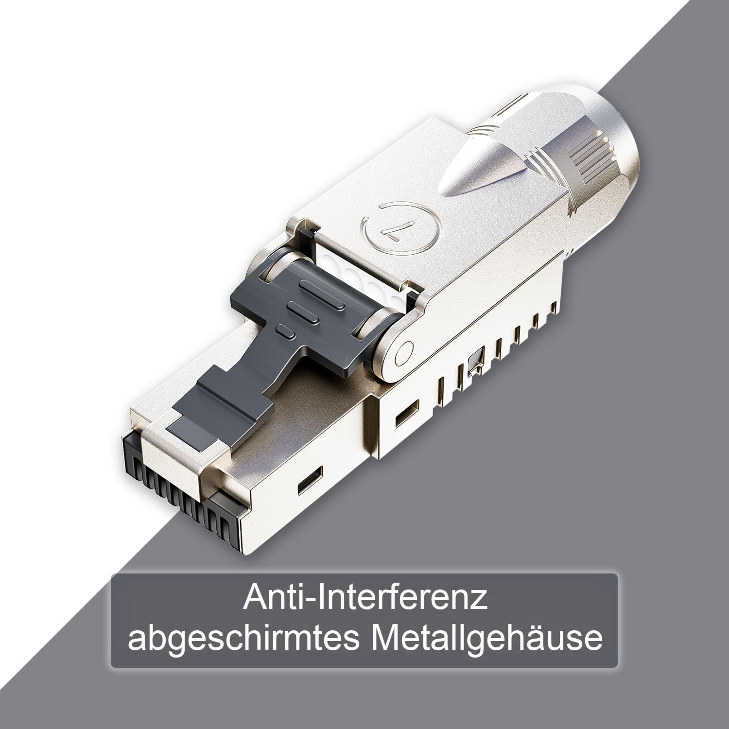 FGB Lot de 12 connecteurs réseau RJ45 CAT7 10 Gbit/s 600 MHz | Connecteur RJ45 blindé sans outil pour câble de pose CAT7 CAT6A AWG 22-24