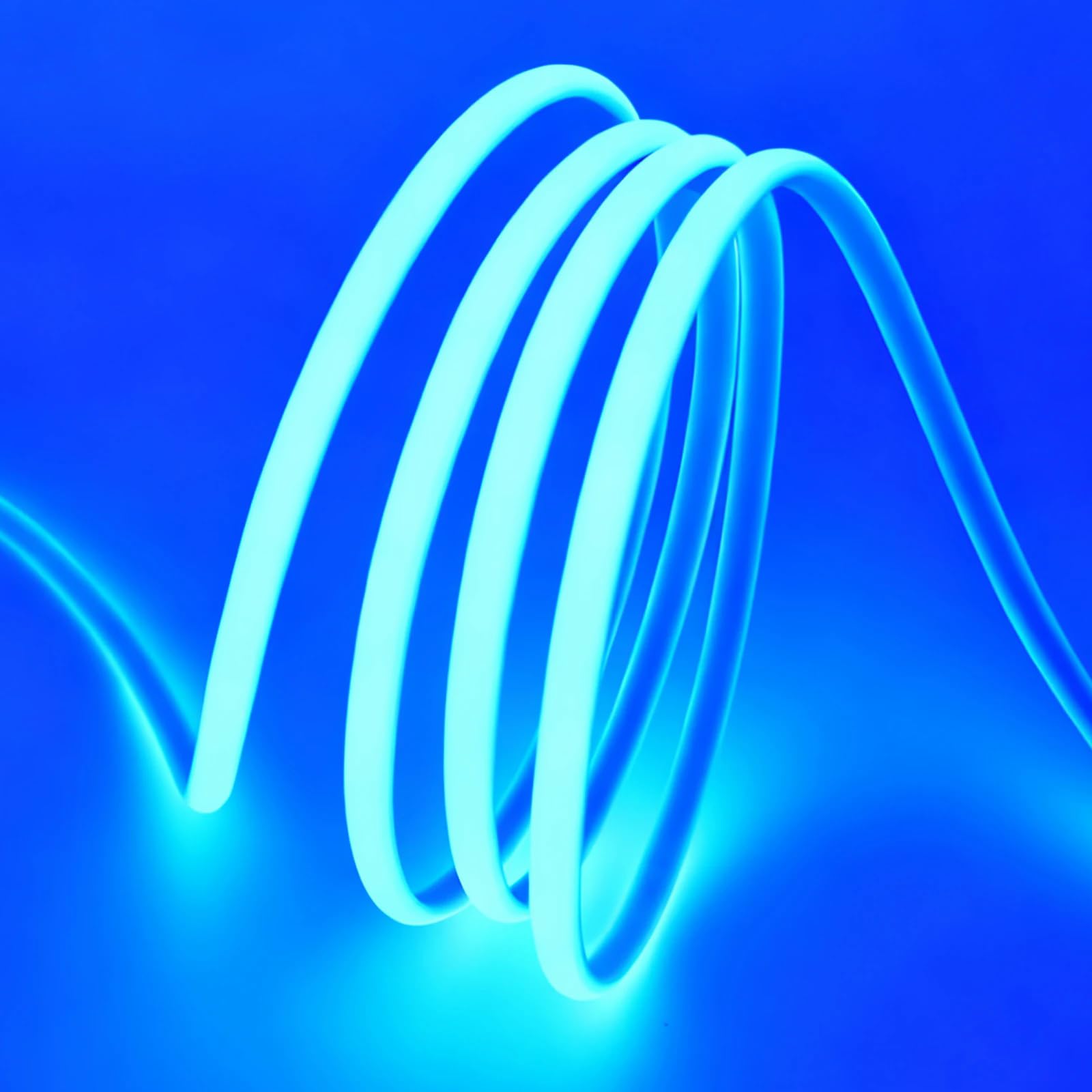 Taśma LED, COB Neonowa taśma LED, jasna opaska Led 220 V, wodoodporna z przełącznikiem, LED Strip Light (niebieska, 35 m)