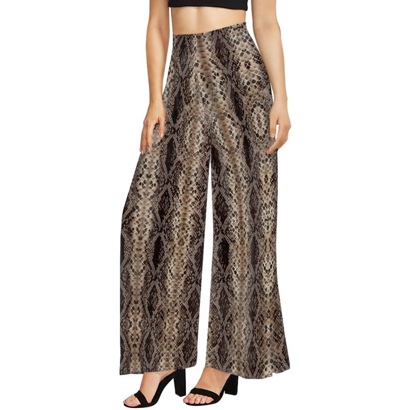 Irisjudy Womens Comfy Yoga Sweatpants Casual Pajamas Ditsy Floral Palazzo Lounge Pants Stretchy Loose Fit Casual Trousers