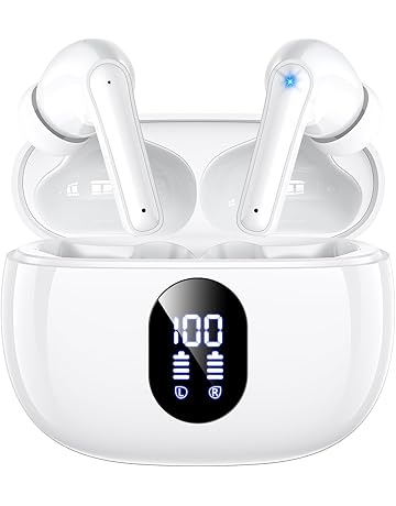 Wireless Earbuds,Bluetooth Earphones ENC Noise Cancelling Mic,Big Bass Stereo Sound,48 Hours Playtime,Lightweight in-Ear Earphone,IPX7,Hands-Free Calls with AI for iPhone,Android,Pad,Sports,Workout