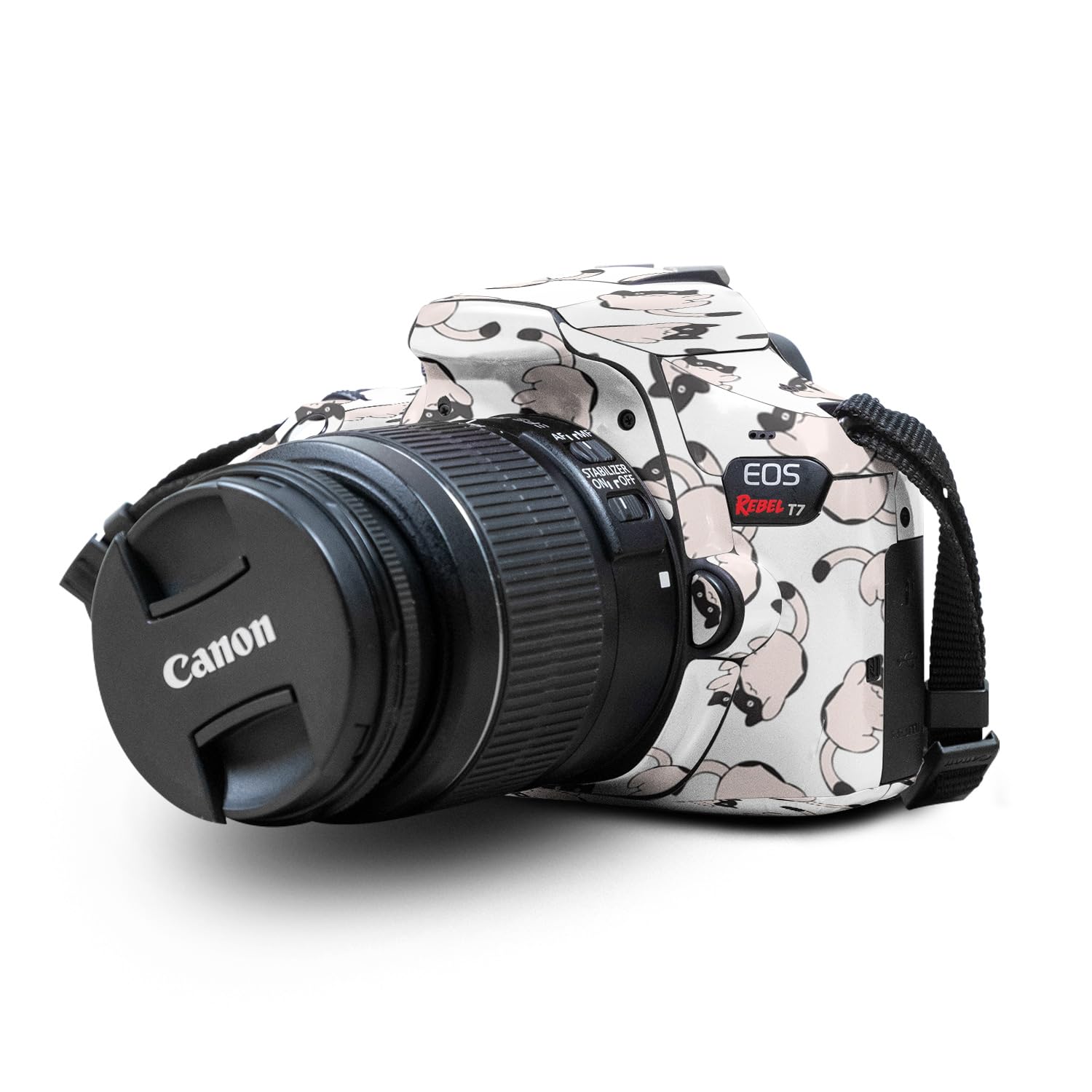 Skin Compatible with Canon EOS Rebel T7 Camera - Raining Cats - Premium 3M Vinyl Protective Wrap Decal Cover - Easy to Apply | Crafted in The USA by MightySkins