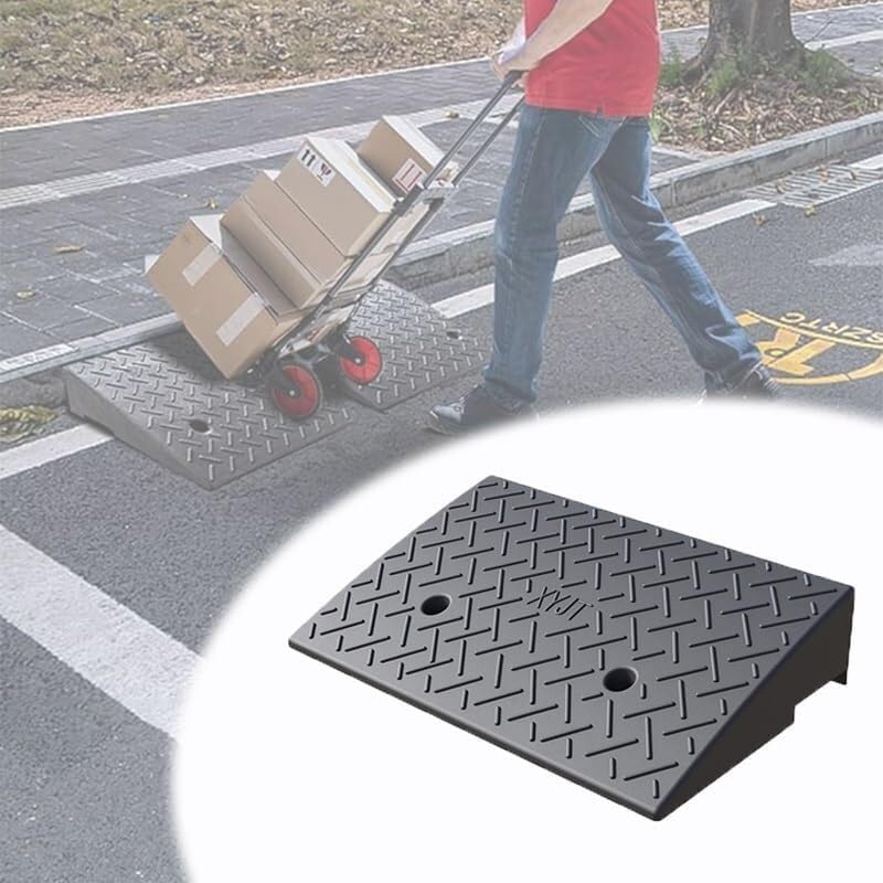 Rampy antypoślizgowe Rampy przejściowe progowe Rampy krawężnikowe Gumowe rampy podjazdowe Rampy wjazdowe(50 * 32 * 11cm)