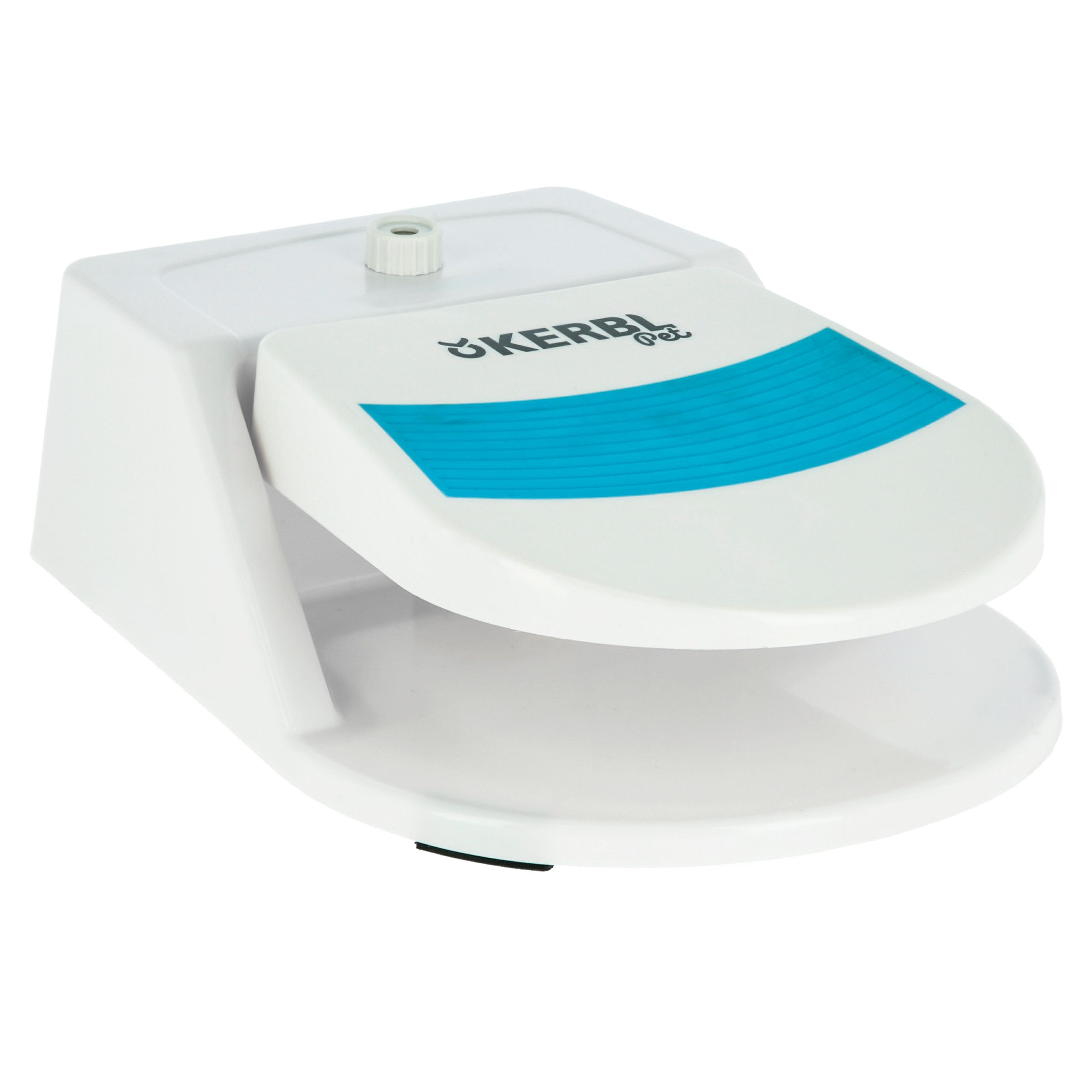 Kerbl Pet Bebedero de Burbujas, 25,5x18x8cm, Blanco y Azul, plástico, para Perros, regulador de presión de Agua Integrado