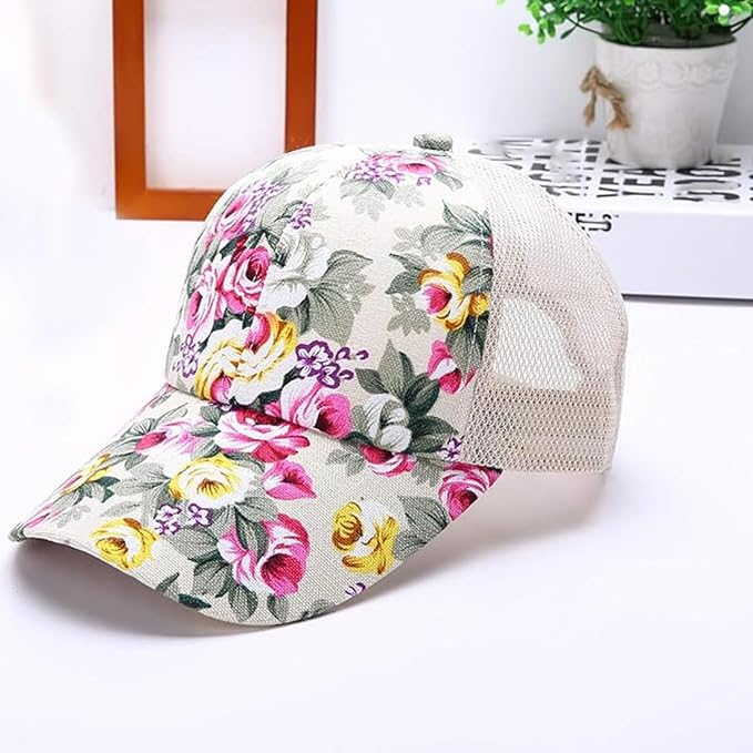 Gorra con estampado floral unisex ajustable miniatura 6