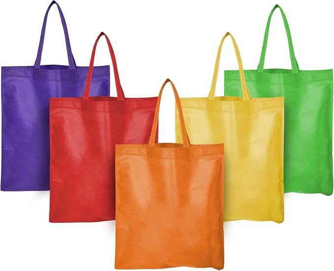 Upper Midland Products 50 Tote Bags Bulk, Reusable Grocery