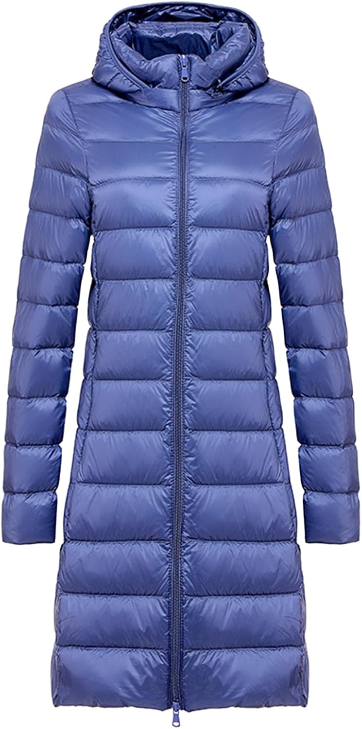 Long Puffer Coat Women Winter Warm Packable Down Jacket Lightweight Oversized Slim Fit Hooded Jackets Duck Down Coats