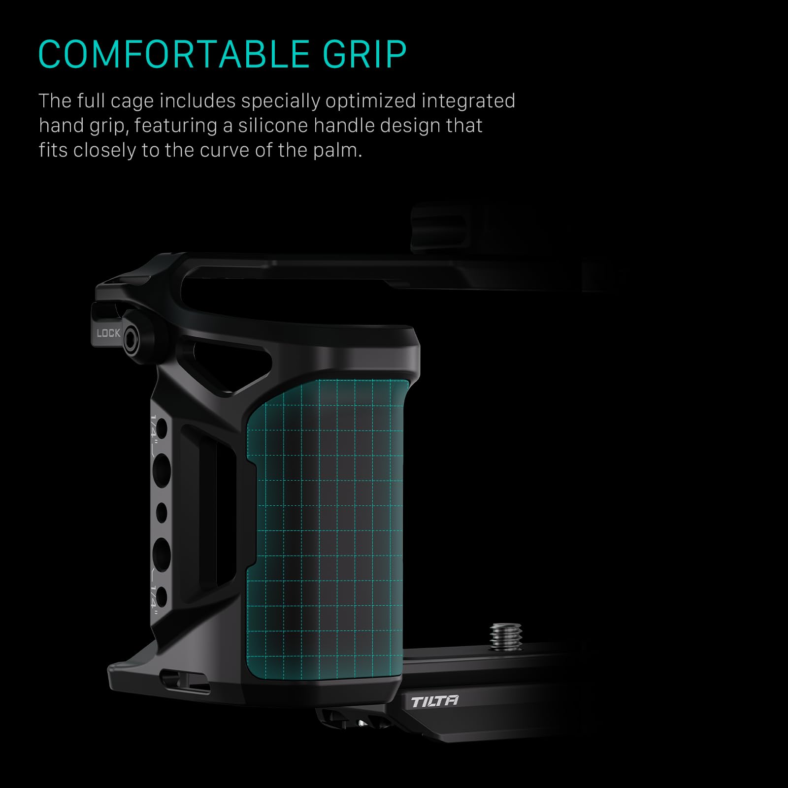 Tilta ZV-E10 II Cage complète pour appareil photo compatible avec ZV E10 II avec support griffe froide, 6,35 mm - 20, 3/8"-16 filetages - Noir TA-T69-FCC-B