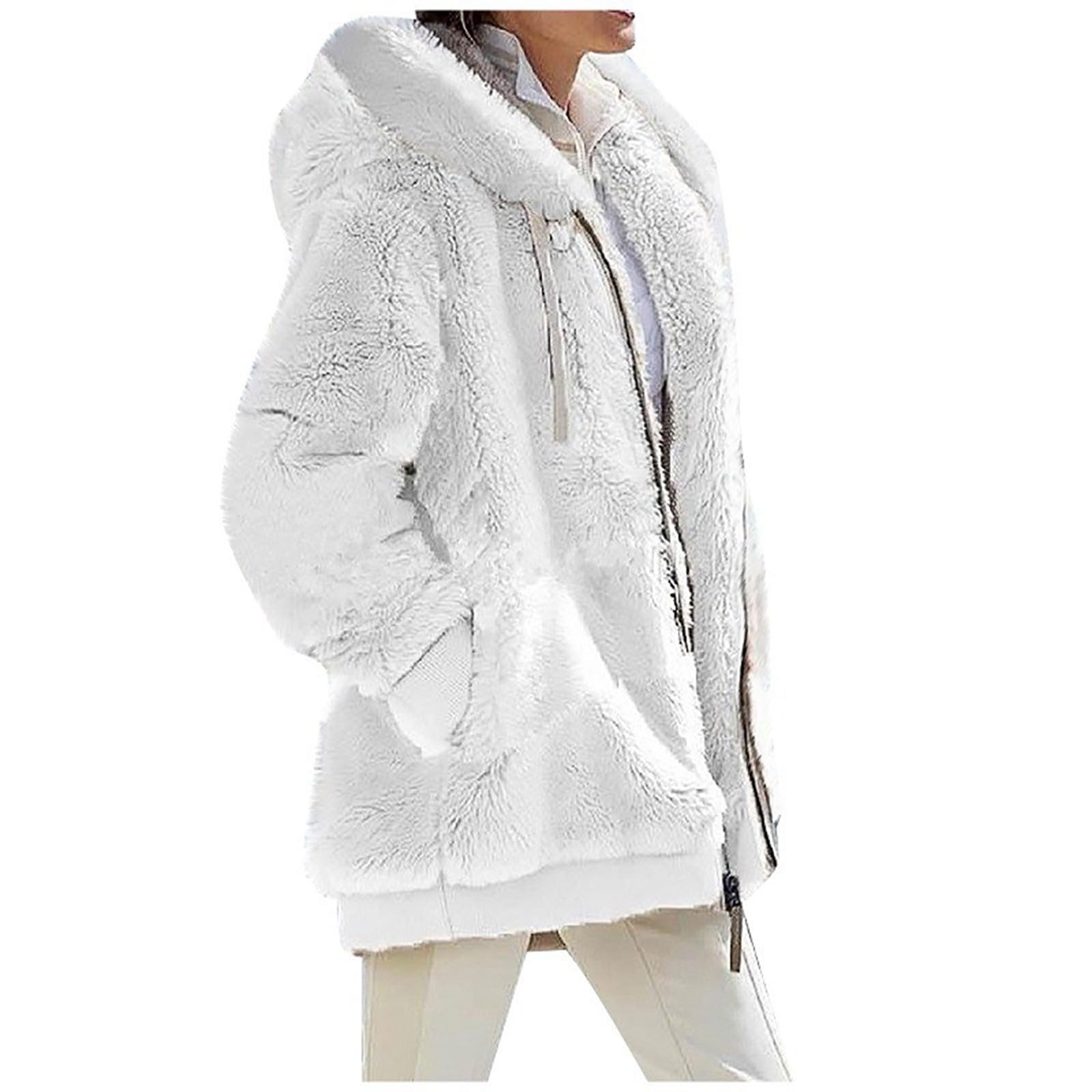 Veste Polaire Femme Hiver - Sans Capuche - Col Montant - Coupe Oversize - Grandes Tailles Disponibles - 11