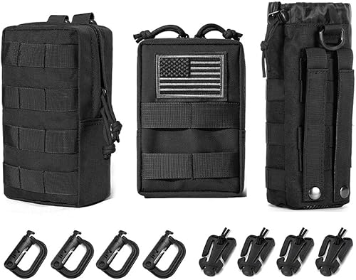 Bolsa de bolsa de botellas de agua deportiva mejorada, Bolsa táctica con cordón Molle para botella de agua, bolsas tácticas, bolsa de botella de