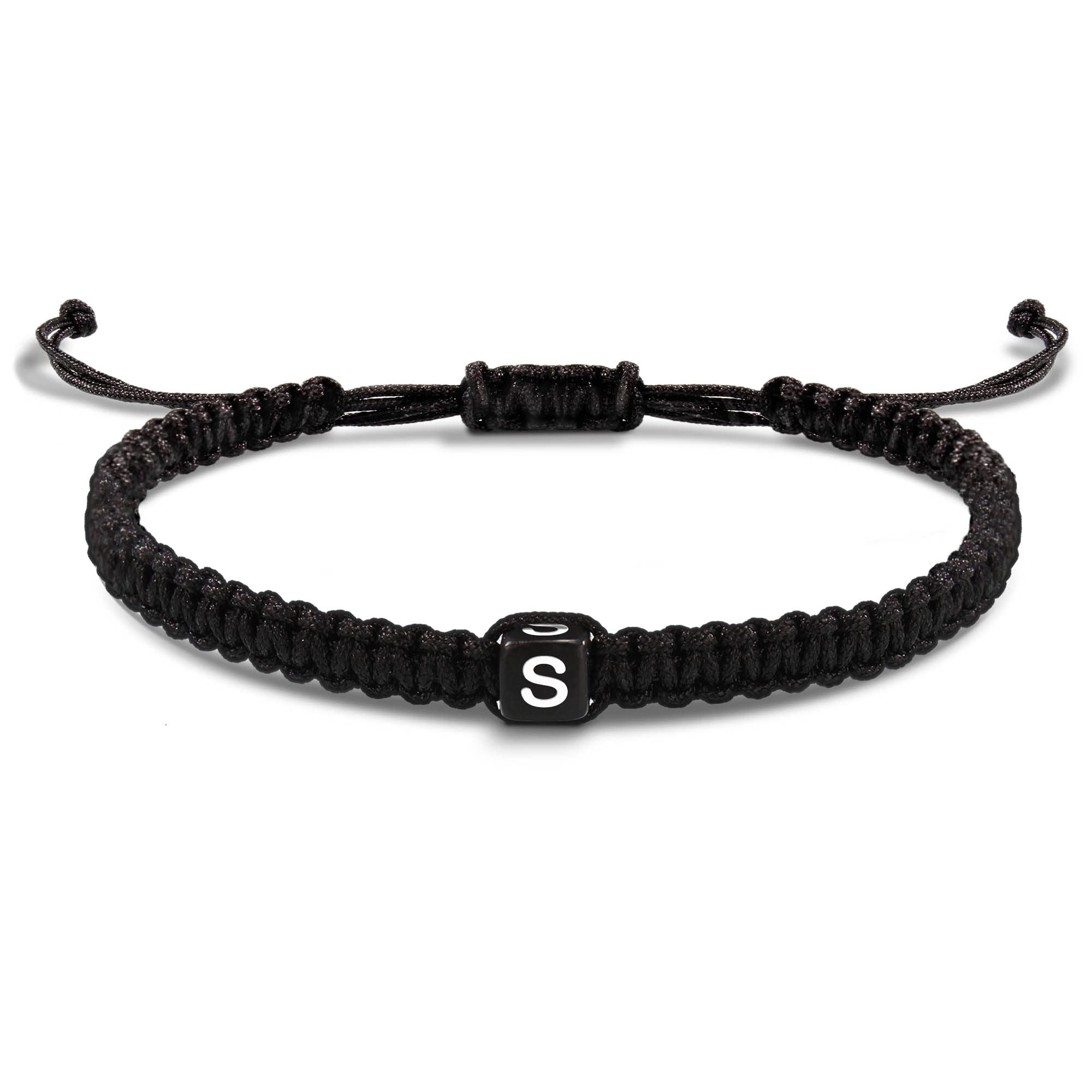 Initial Bracelets for Women Men Gifts for Her Teen Girl Best Friend Birthday Graduation Dainty Braided Bracelets Letter A-Z Charm Adjustable Link Mother's Day Jewelry Mom Christmas Gifts Valentine's Day Jewelry