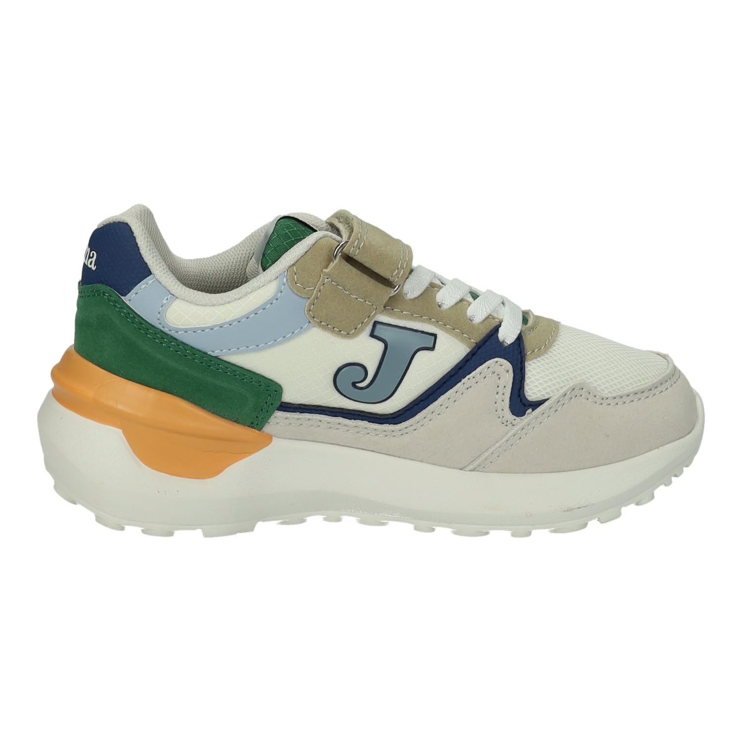 Joma J3080S2516V dziecięce trampki sportowe dla dzieci samoprzylepne zapięcie i elastyczne sznurówki, wielokolorowe wzornictwo dla dzieci sportowe