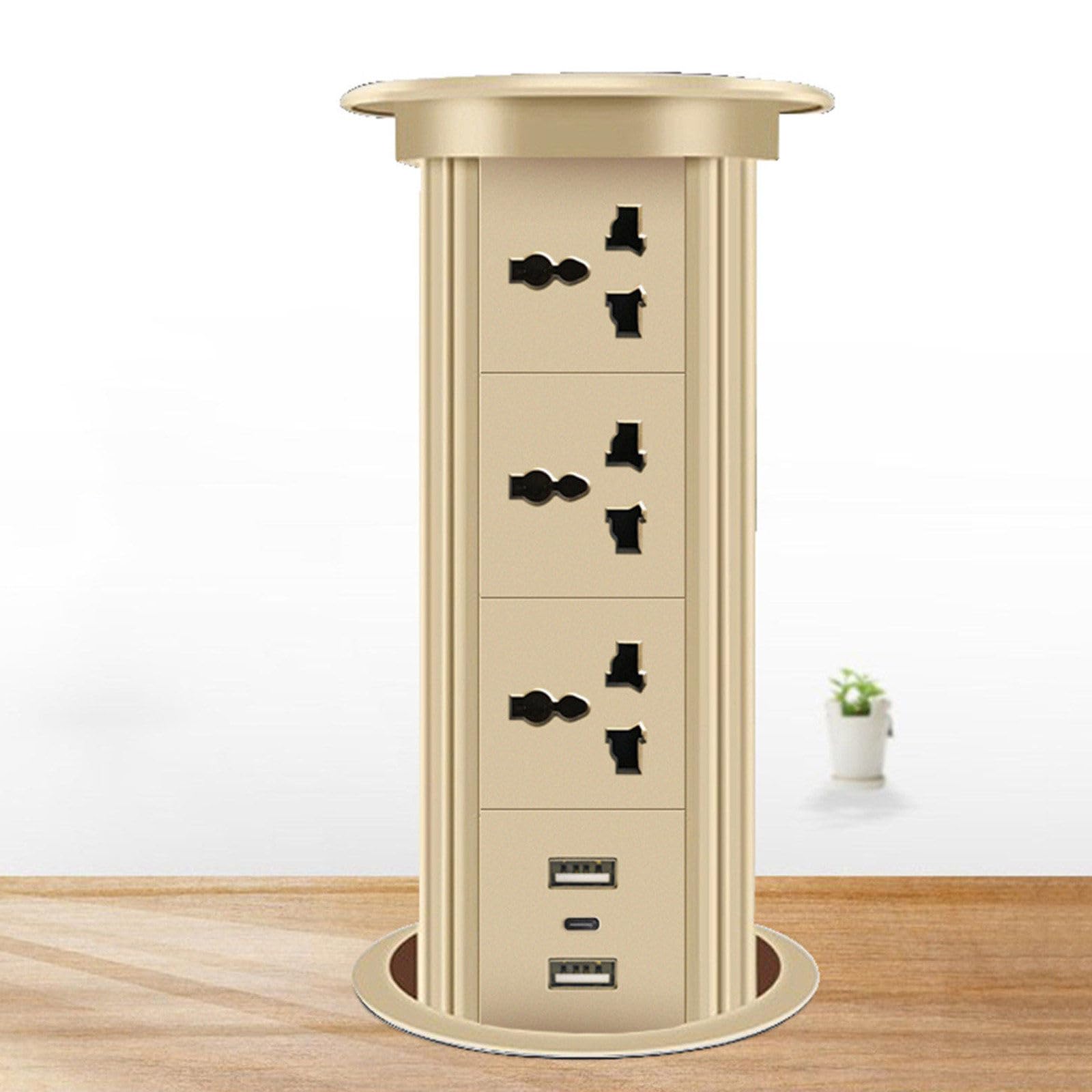 Power Strips Pop Up Socket, Hidden Desktop Switch Strip, Embedded Suitable for Kitchen, Office, Conference Room(I)