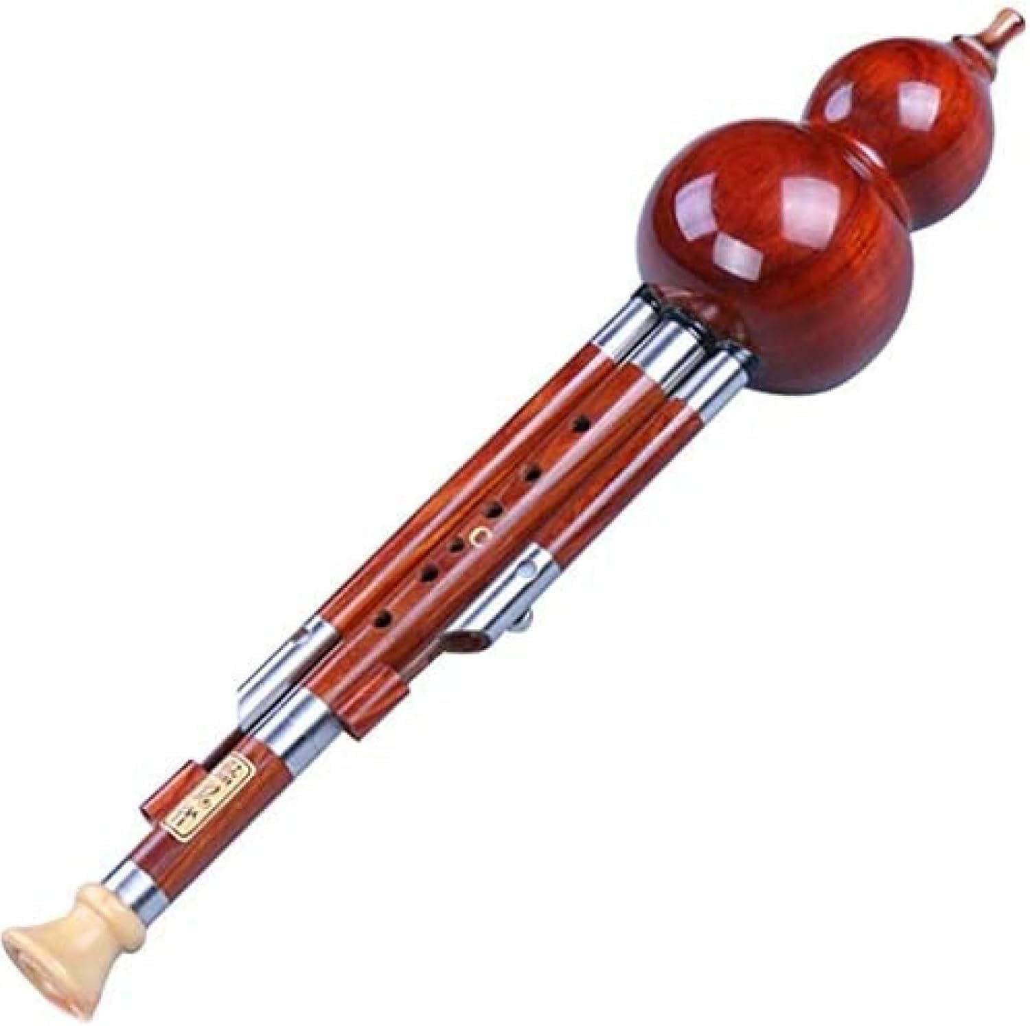 Hulusi, Flet Z Tykwy, Flet Z Dyni Profesjonalny Typ Wykonania Flet Z Tykwy Hulusi Instrument Narodowy Instrument Muzyczny Yunnan Strojenie D/c/b/g/f, Red, C-KEY