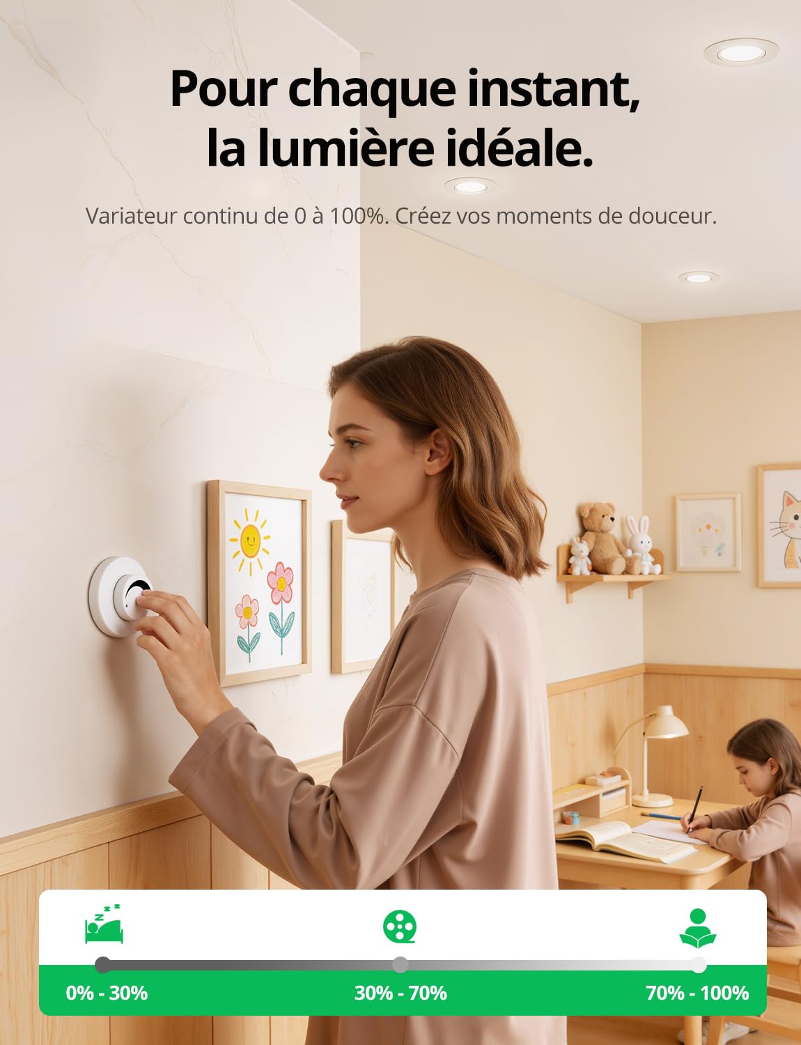 Bojim Spot LED Encastrable Dimmable 230V, Salle de Bain IP44 Trou 68mm | Blanc Chaud / Neutre / Froid, 7W Spots de Plafond pour Cuisine Salon, Lot de 6
