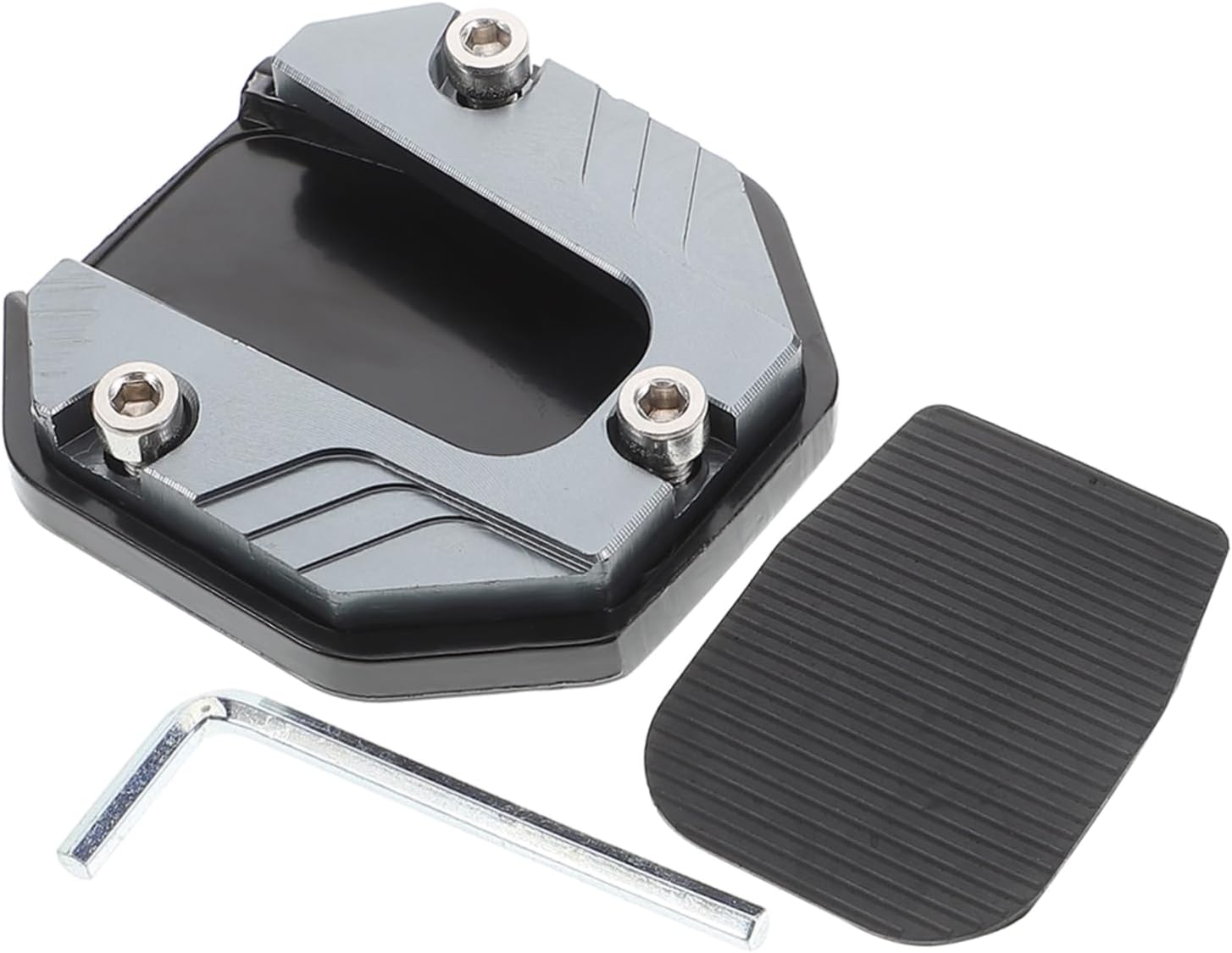 BESTOYARD Motorcycle Foot Brace Kickstand Extension Pad Metal Foot Side Stand Pad for