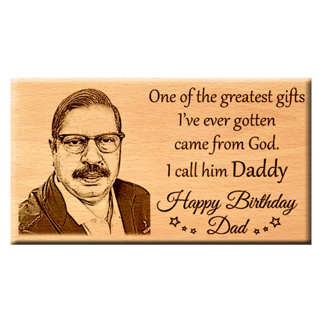 Giftanna “Happy Birthday Customized Gift Engraved Wooden Photo Frame | For Mom, Dad, Wife, Husband, Girlfriend, Friends, Tabletop Rectangular Giftanna “Happy Birthday Customized Gift Engraved Wooden Photo Frame | For Mom, Dad, Wife, Husband, Girlfriend, Friends, Tabletop Rectangular