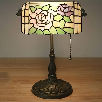 ティファニースタイルテーブルランプ電気スタンドガラスランプ\r ピンクの花3本7 41GXvh5uwiL._UF350,350_QL50_.jpg