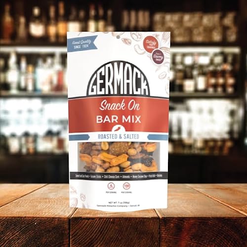 Miniatura 6 de Germack Pistachio Company Detroit, consigue tu merienda en la mezcla de bar dulce y picante para fiestas, bolsa de 7 onzas, juego de 2
