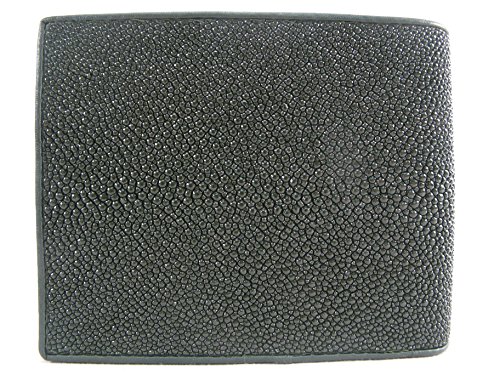 Pelgio Genuine Stingray Shagreen Skin Leather Bifold Wallet (Chrome Green) #TOP2