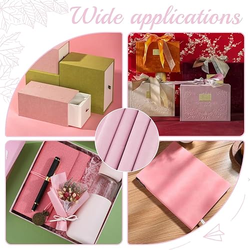 Vista 32 de OLYCRAFT 39.4 x 16.9 pulgadas, tela de imitación de cuero verde oliva para encuadernar libros, superficie de terciopelo con respaldo de papel, tela