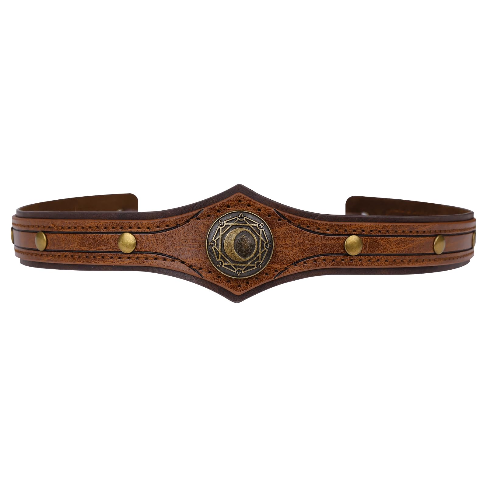HiiFeuer Medieval Alchemy Headpiece,Leather Headband