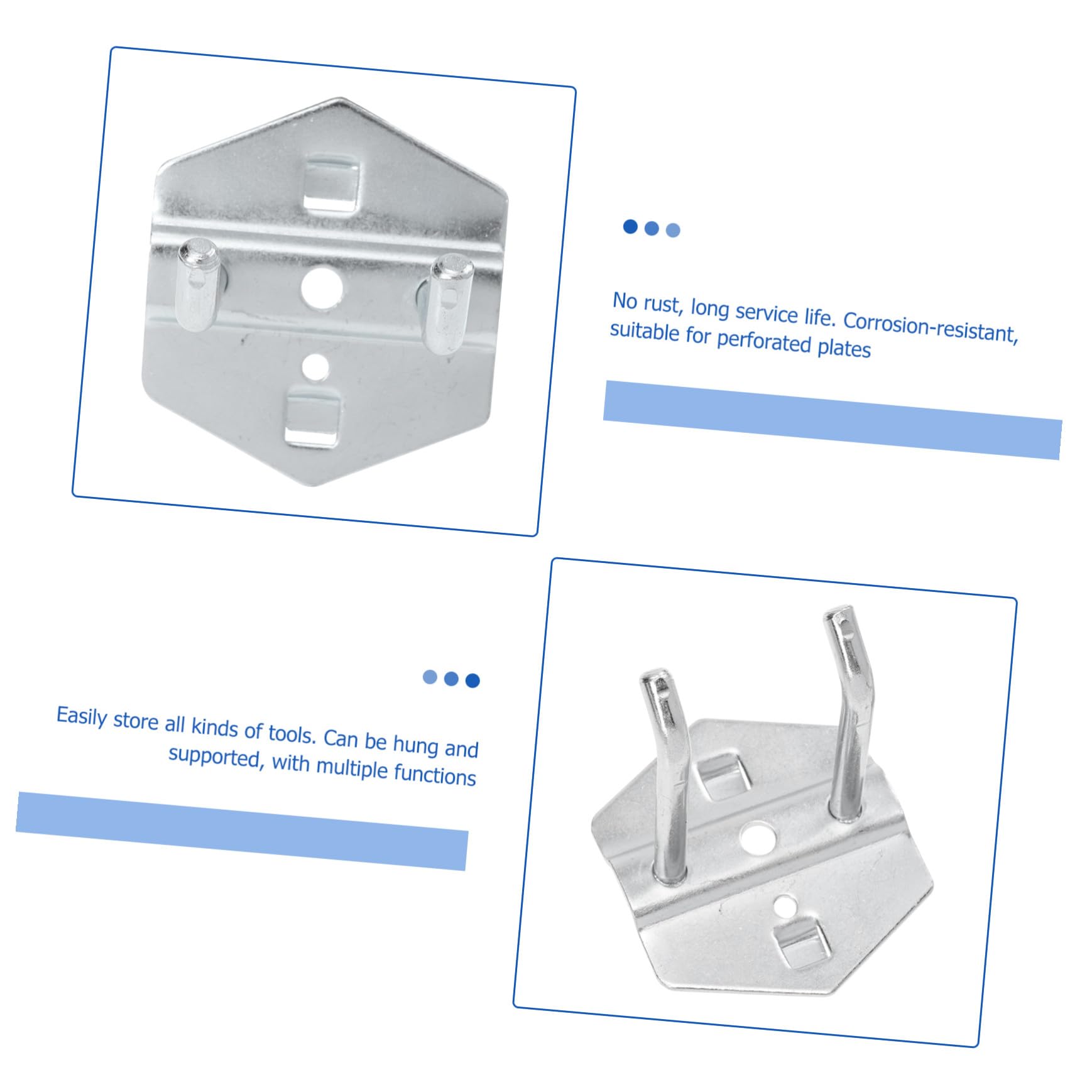 Gadpiparty 12pezzi Gancio Per Attrezzi Ganci Per Appendere Utensili Ganci Per Pannello Per Uso Domestico Design Capovolto Per Evitare Cadute Realizzato in Acciaio Resistente Alla Ruggine Fiss