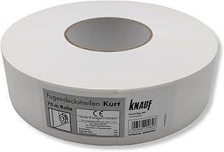 KNAUF® Kurt Fugendeckstreifen - 75m Rolle - reißfester Papier-Bewehrungsstreifen zur Verspachtelung von Gipskartonplatten und Gipsfaserplatten