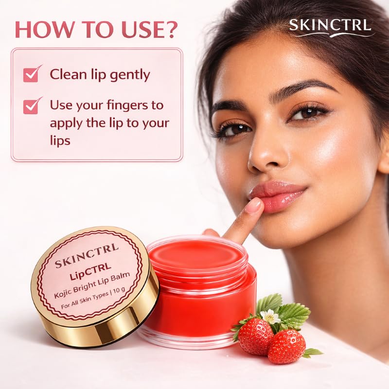Image of LipCTRL Kojic Bright Lip Balm with Kojic Acid, Shea Butter, for All Skin Types, 10 g
