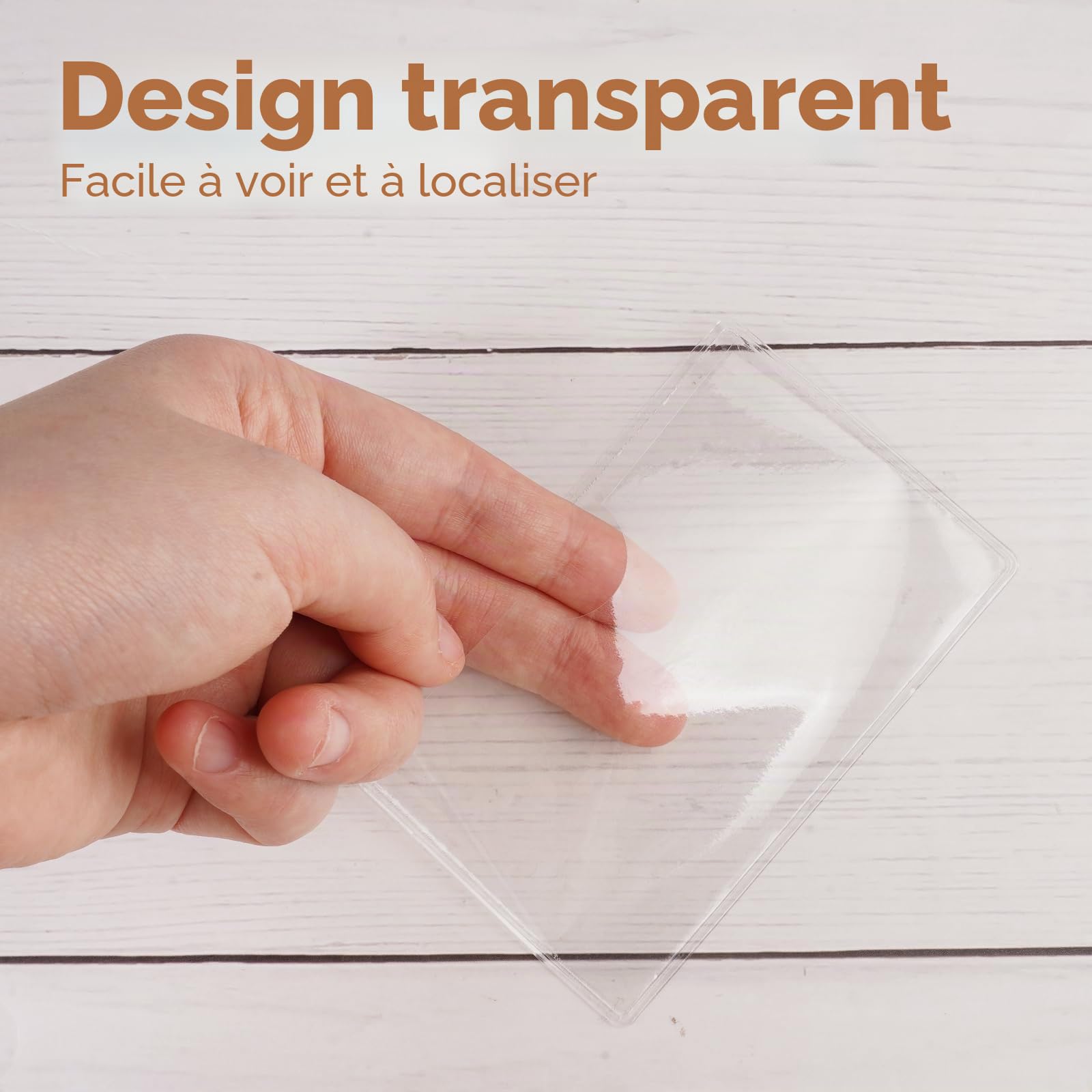 120 Pièces Transparent Porte-Cartes Autocollants 6 X 10 cm, Adhesive Horizontal Plastic Card Sleeve, éTanche et Anti-Poussière, Convient aux Entrepôts, Bureaux, Maisons, éColes (Ouverture Par Le Haut)