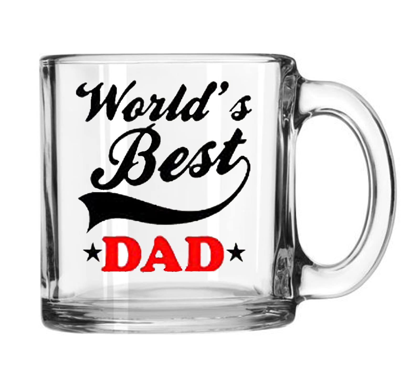 V Kraft "Best DAD Ever Love You DAD Unique Transparent Glass Mug Best Gift for dad,Fathers Day Special Mug, Birthday Gift for Daddy, Papa | Pack of 1| Unique and Trendy Stylish Mugs| 330 ml (L) (B0B21RJH5Y) Amazon Price History, Amazon Price Tracker
