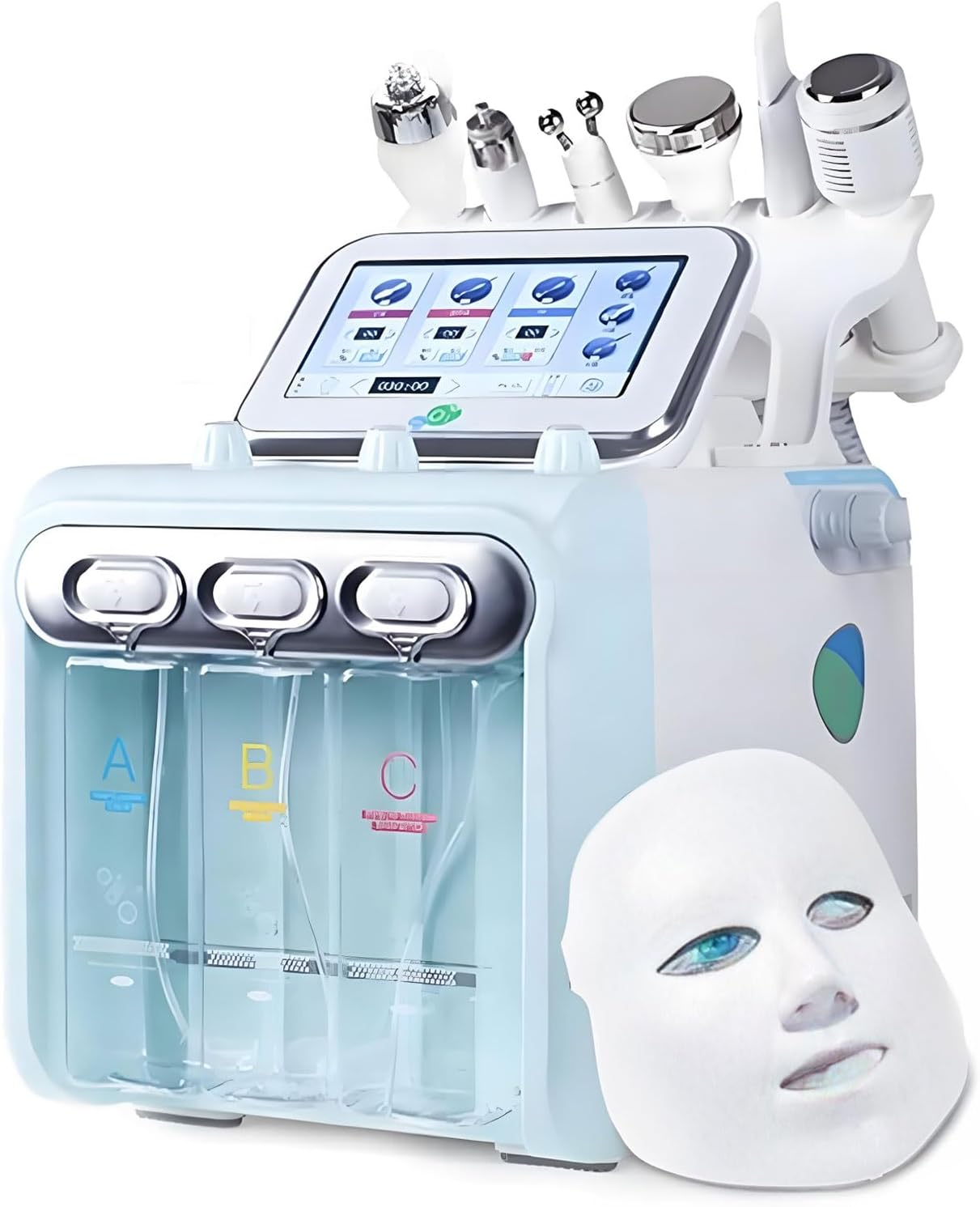 7 in 1 Professional Hydro Peeling Hydrodermabrasion Machines, Hydrogen Oxygen Bubble Facial Device, Hydro Peeling Skin Care Device Hydration Deep Cleansing Vacuum Blackhead Remover Skin Scrubber