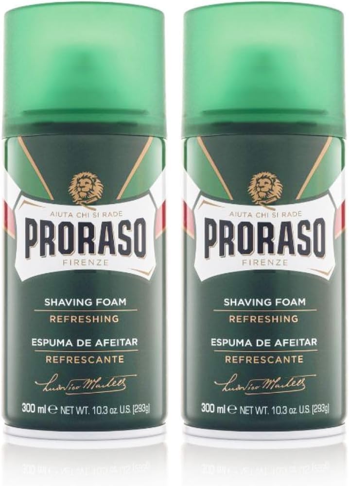 Proraso Shaving Foam,Refreshing and Toning,10.3 Oz,(Pack of 2)