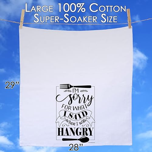 Miniatura 3 de I'm Sorry for What I Said When I Was Hangry - Funny Kitchen Towels Decorative Dish Towels with Sayings, Funny Housewarming Kitchen Gifts - Multi-Use