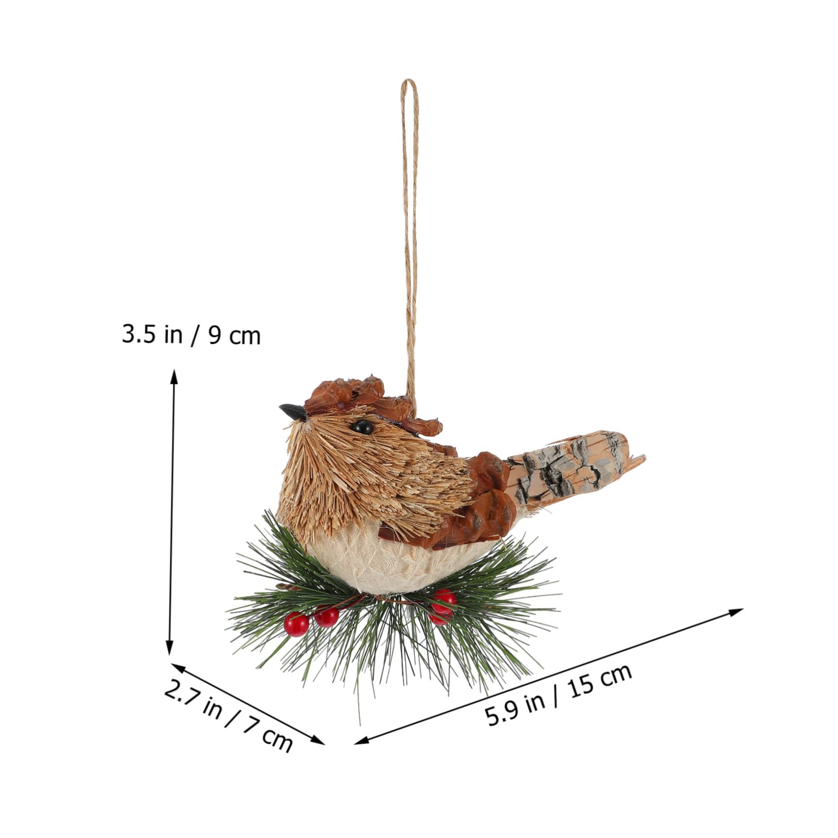 ABOOFAN 4 Pezzi Unici Uccelli Di Paglia Ornamenti Per L'albero Di Natale Ciondolo Decorativo A Forma Di Decorazione Appesa Festiva Ornamento Decorativo Di Natale