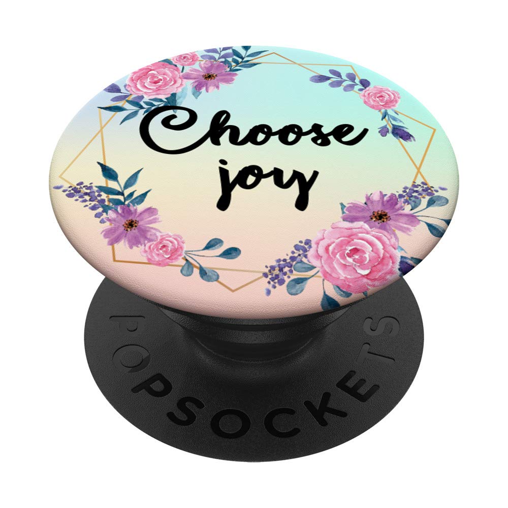 Choose Joy Flowers Bible Verse Christian Inspirational Gift PopSockets PopGrip: Swappable Grip for Phones & Tablets