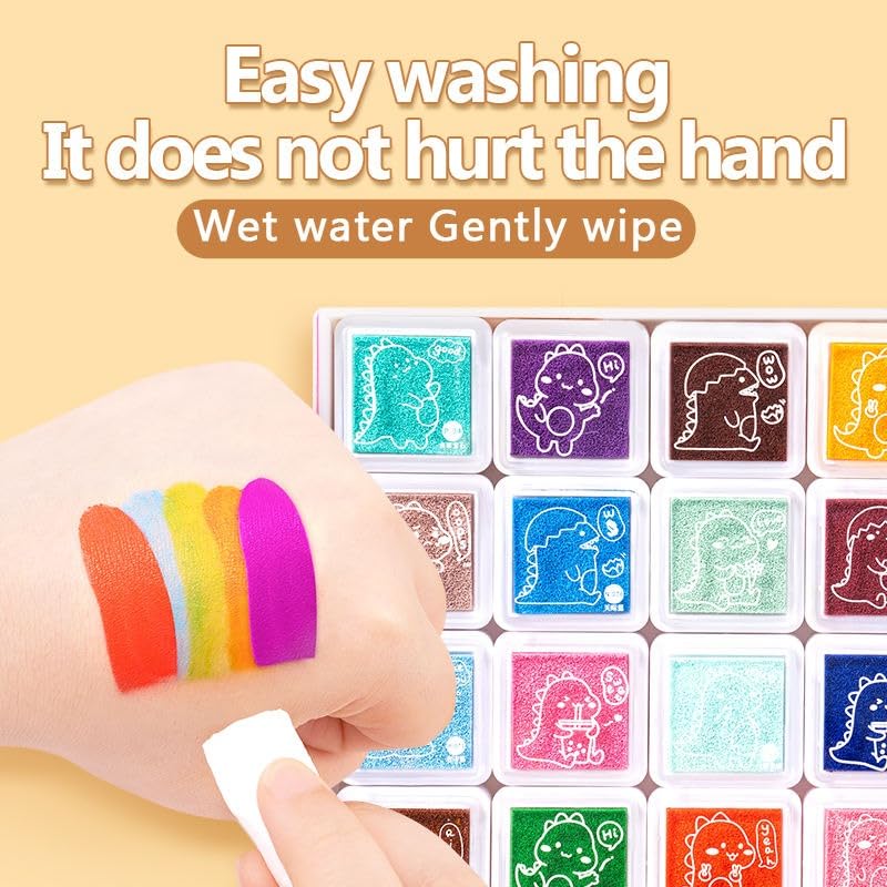 Image of TINY TOYS CO DIY Art & Craft Kits for Boys /Girls 4-8years Old Mess Free No GUE,No Scissors Art Kits, Fun Activity Drawing for Child (Finger Painting KIT)