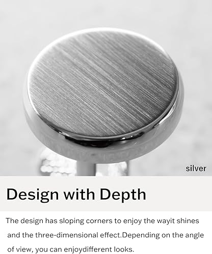 Miniatura 3 de TAVARAT Gemelos para hombre forma redonda clásica Negro Plata Oro claro Tps-177