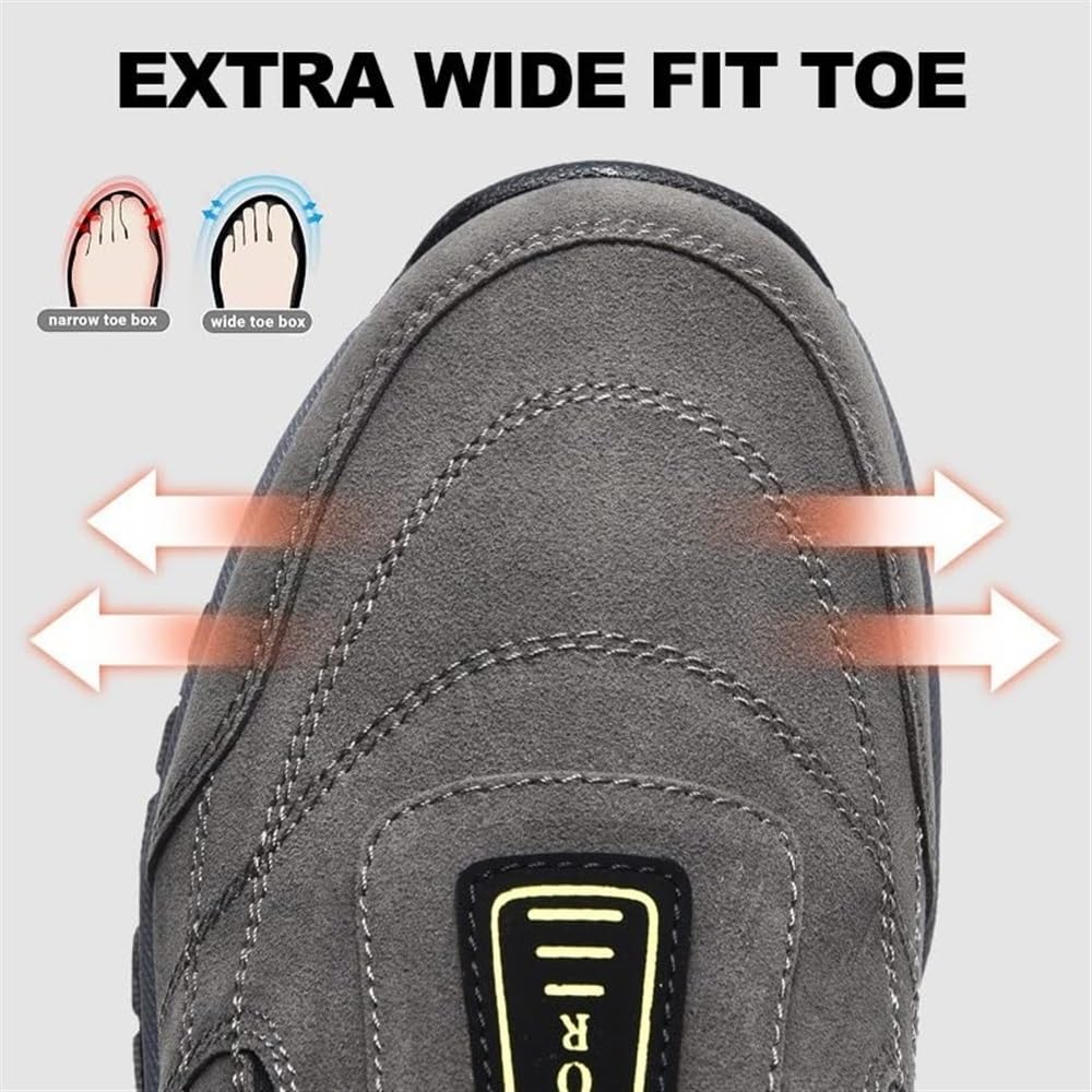 Herenmode Instap-wandelschoenen Lichtgewicht Orthopedische Loafers Met Steunzool Voor Buitenactiviteiten Wandelen Hardlopen Sneakers Ademend Lage Bootschoen (Color : Brown, Size : 41 EU