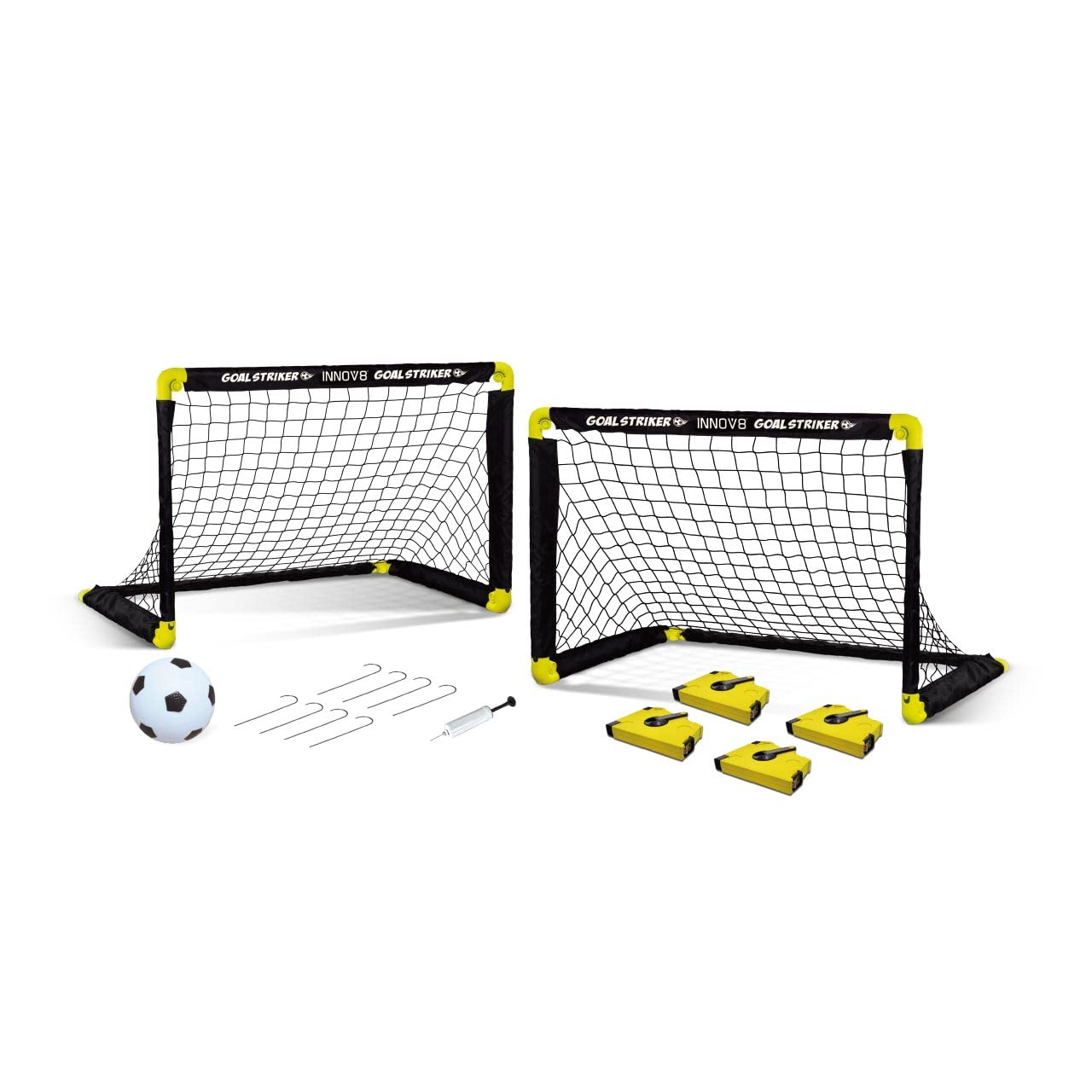 Tachan - Set de porterías y Campo de fútbol portátil - Incluye porterías Plegables, balón, hinchador y Sistema para delimitar Terreno de Juego - Medidas portería 91X61X61 cm (CPA Toy Group 747T00731)