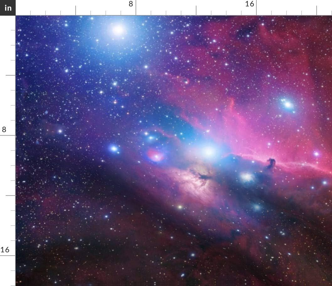 Spoonflower Fabric - Purple, Galaxy, Celestial, Nebula, Stars, Sky, Space Printed on Petal Signature Cotton Fabric by The Yard - Sewing Quilting Apparel Crafts Decor