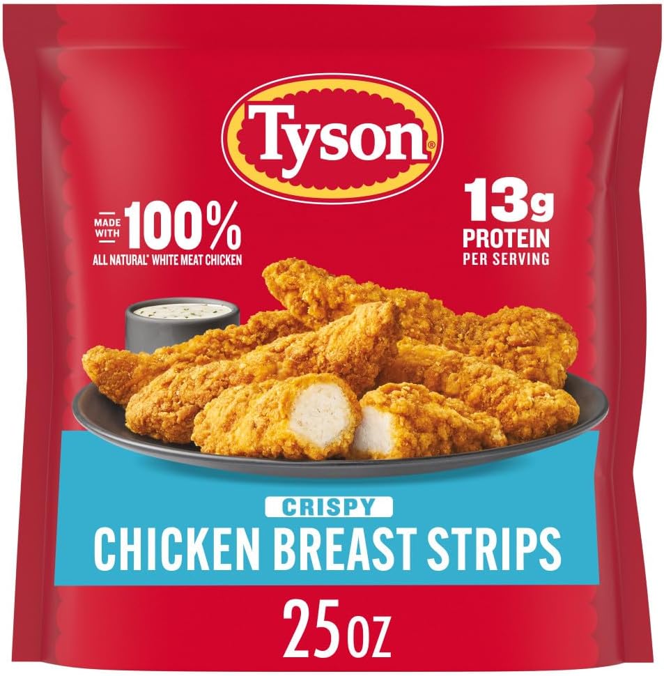 Tyson Fully Cooked Crispy Chicken Strips, 25 oz (Frozen)