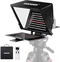 Teleprompter Dobrável Neewer X14 Pro Portátil Preto, Compatível com Tablets Até 14 pol. Controle Remoto, Vidro de Alta Performance, Montagem em Tripé, Ideal para Gravações Profissionais e Transmissões