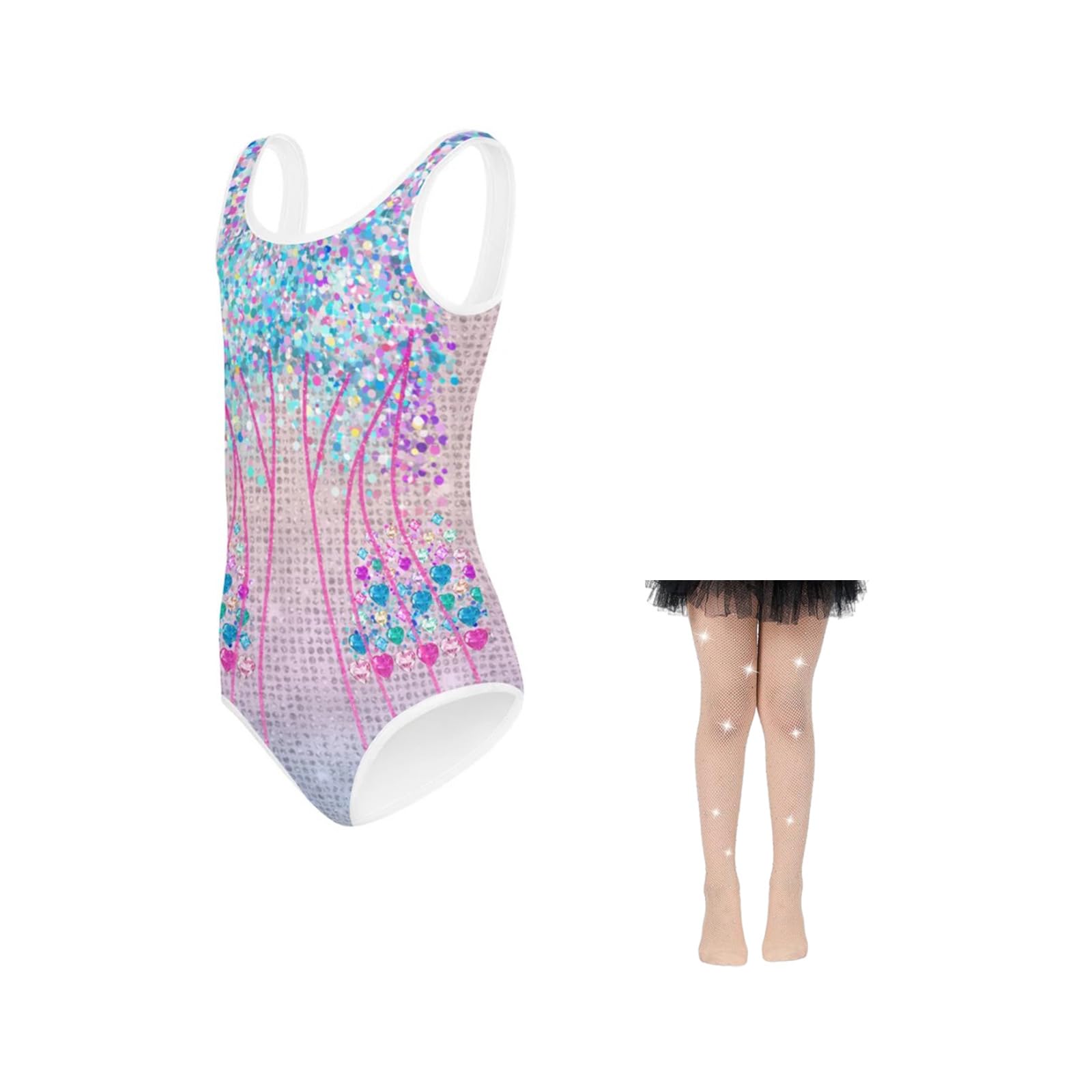 CBLDZZ Halloween Sparkle Outfits Novetly Concert Jumpsuit Bodysuits 5-10 Years