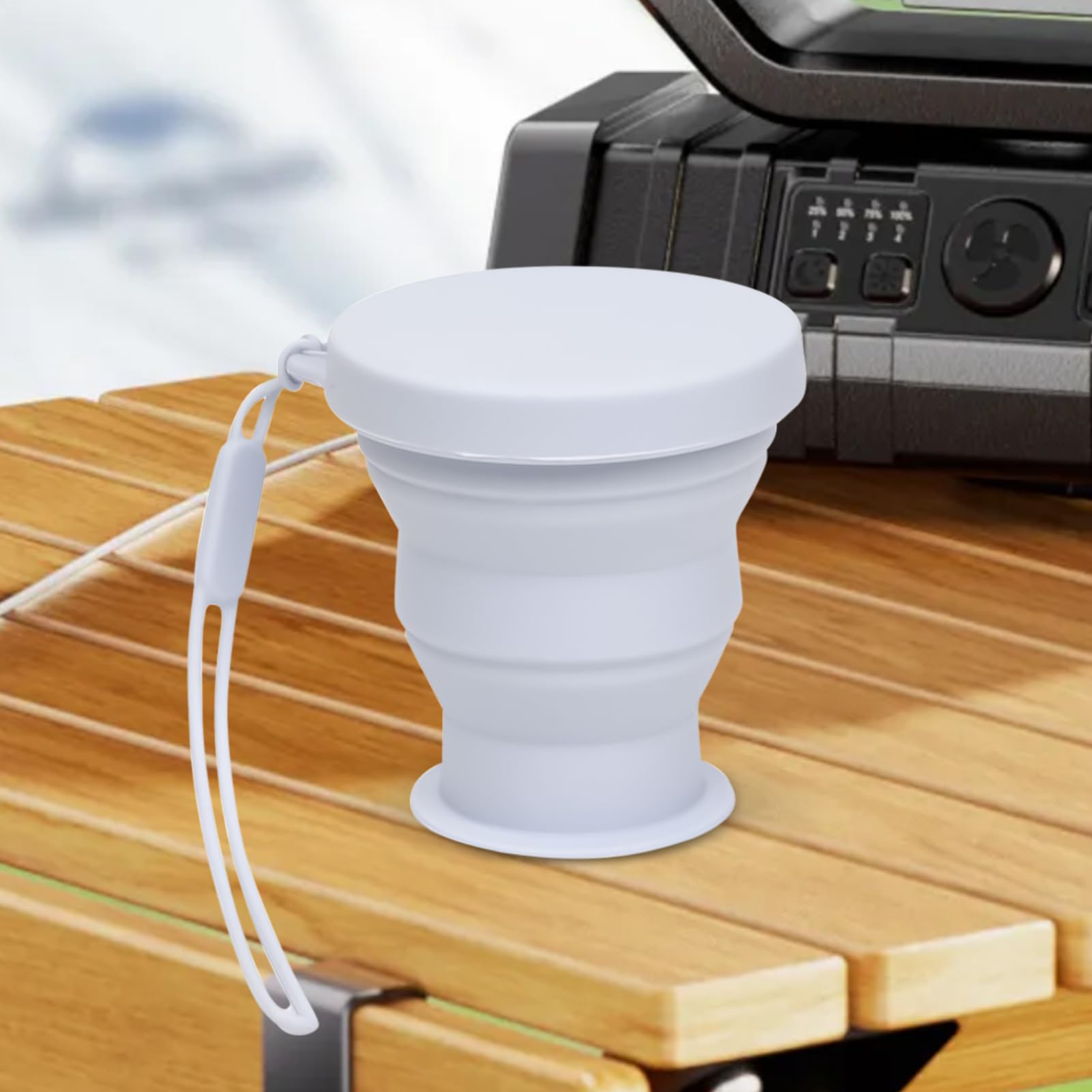 BORISCA 4 Pezzi Bicchiere Pieghevole Silicone, 200ML Bicchiere - Foto 2